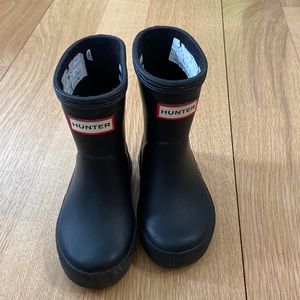 Matte Black Hunter Boots. US size 5b/6g.